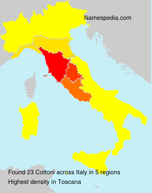 Surname Cottoni in Italy Surname Cottoni in Italy