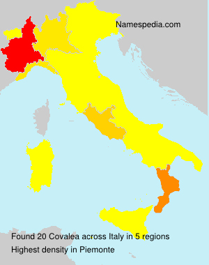 Surname Covalea in Italy Surname Covalea in Italy