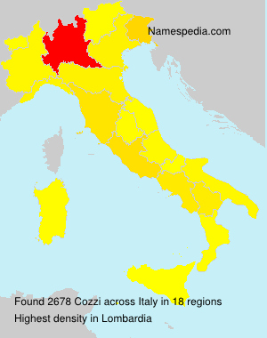 Surname Cozzi in Italy