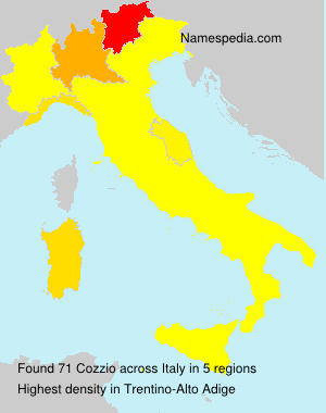 Surname Cozzio in Italy Surname Cozzio in Italy