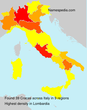 Surname Cracas in Italy Surname Cracas in Italy