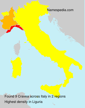 Surname Cravea in Italy Surname Cravea in Italy