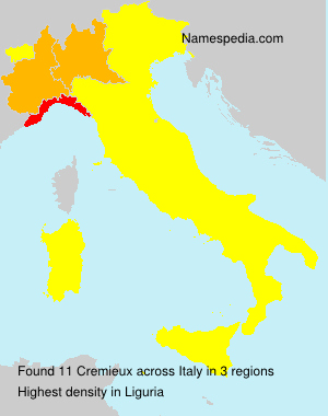 Surname Cremieux in Italy Surname Cremieux in Italy
