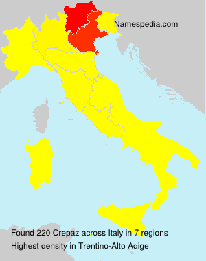 Surname Crepaz in Italy Surname Crepaz in Italy