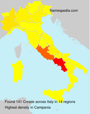 Surname Cresce in Italy Surname Cresce in Italy