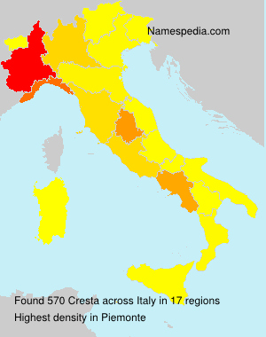 Surname Cresta in Italy Surname Cresta in Italy