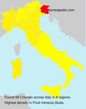 Surname Crisman in Italy Surname Crisman in Italy