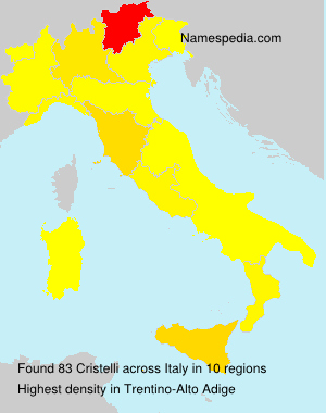 Surname Cristelli in Italy Surname Cristelli in Italy