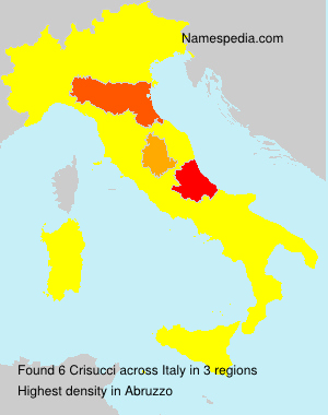 Surname Crisucci in Italy Surname Crisucci in Italy