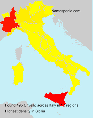 Surname Crivello in Italy Surname Crivello in Italy