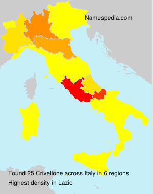 Surname Crivellone in Italy Surname Crivellone in Italy