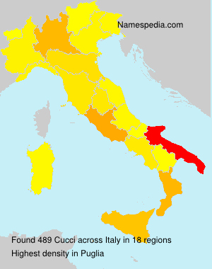 Surname Cucci in Italy Surname Cucci in Italy