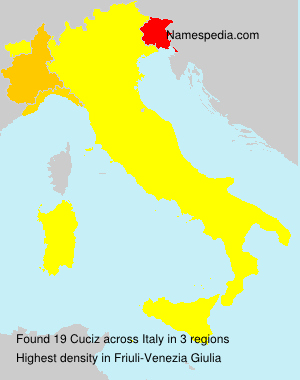 Surname Cuciz in Italy Surname Cuciz in Italy