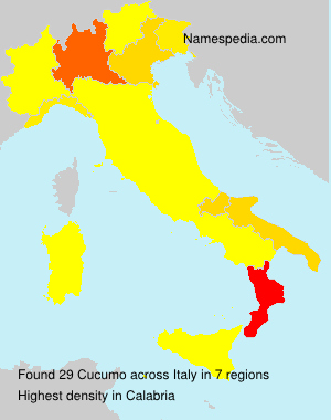 Surname Cucumo in Italy Surname Cucumo in Italy