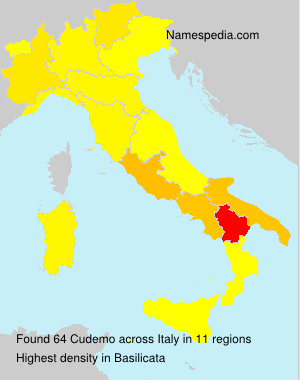Surname Cudemo in Italy Surname Cudemo in Italy