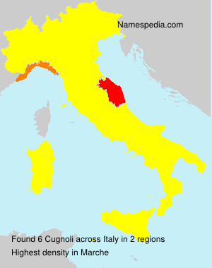 Surname Cugnoli in Italy Surname Cugnoli in Italy