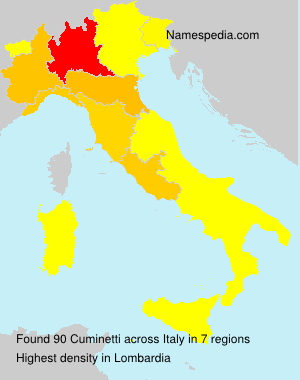 Surname Cuminetti in Italy Surname Cuminetti in Italy