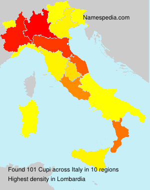 Surname Cupi in Italy Surname Cupi in Italy