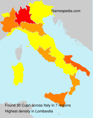 Surname Cupri in Italy Surname Cupri in Italy