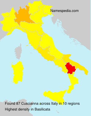 Surname Cuscianna in Italy Surname Cuscianna in Italy