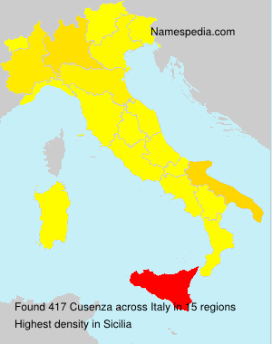Surname Cusenza in Italy