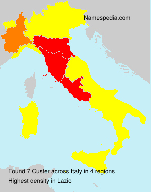 Surname Custer in Italy Surname Custer in Italy