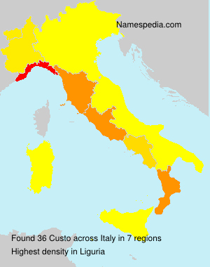Surname Custo in Italy Surname Custo in Italy
