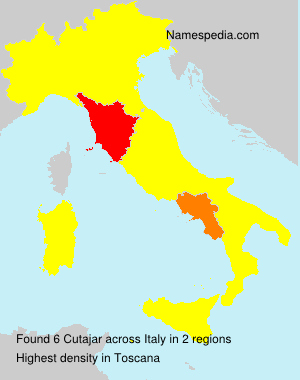 Surname Cutajar in Italy