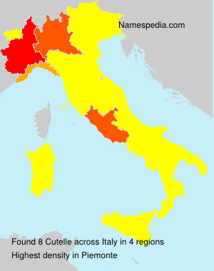 Surname Cutelle in Italy Surname Cutelle in Italy