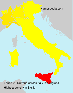 Surname Cutrono in Italy Surname Cutrono in Italy