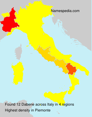 Surname Dabene in Italy Surname Dabene in Italy