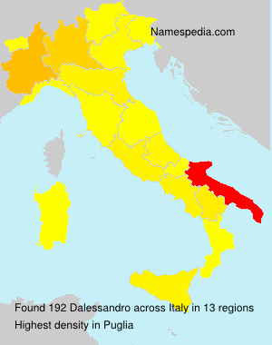Surname Dalessandro in Italy Surname Dalessandro in Italy