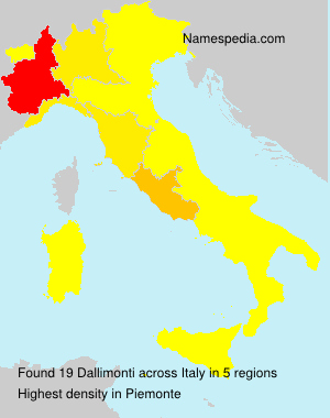 Surname Dallimonti in Italy Surname Dallimonti in Italy