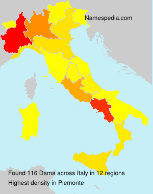 Surname Dama in Italy Surname Dama in Italy