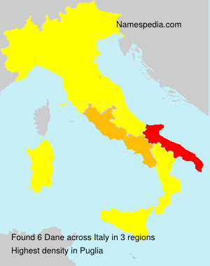 Surname Dane in Italy