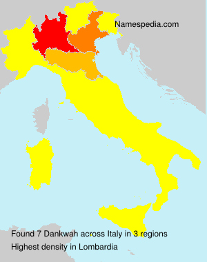 Surname Dankwah in Italy Surname Dankwah in Italy