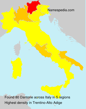 Surname Dantone in Italy Surname Dantone in Italy