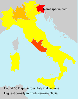Surname Dapit in Italy Surname Dapit in Italy