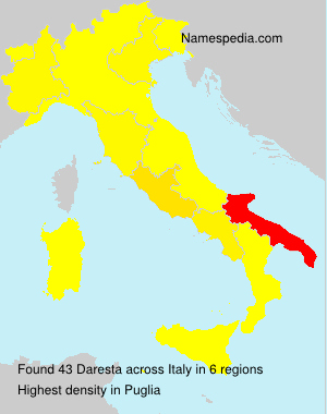 Surname Daresta in Italy Surname Daresta in Italy