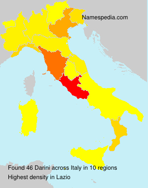 Surname Darini in Italy Surname Darini in Italy