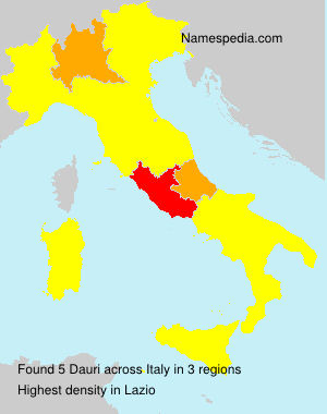 Surname Dauri in Italy Surname Dauri in Italy