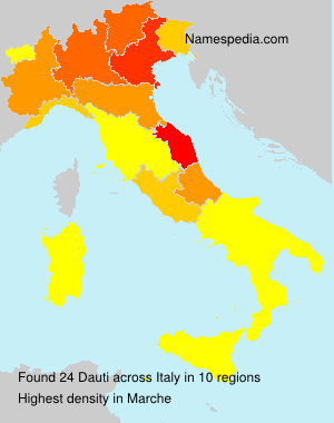 Surname Dauti in Italy Surname Dauti in Italy