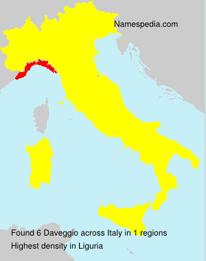 Surname Daveggio in Italy Surname Daveggio in Italy