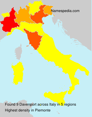 Surname Davenport in Italy