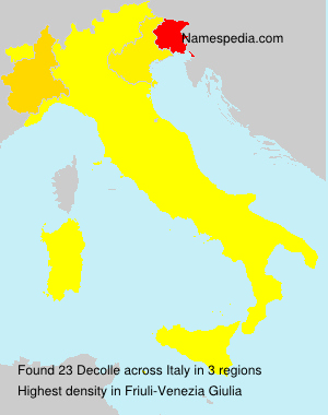 Surname Decolle in Italy Surname Decolle in Italy