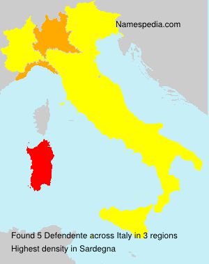 Surname Defendente in Italy Surname Defendente in Italy