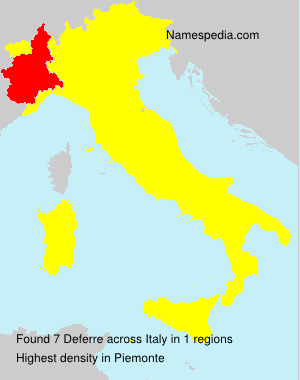 Surname Deferre in Italy Surname Deferre in Italy
