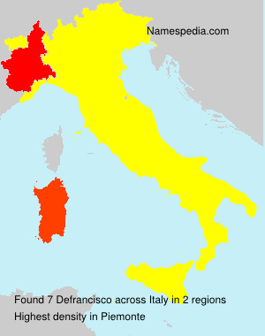 Surname Defrancisco in Italy Surname Defrancisco in Italy