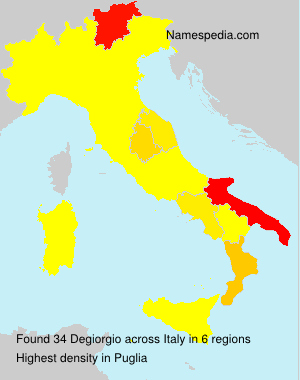 Surname Degiorgio in Italy Surname Degiorgio in Italy