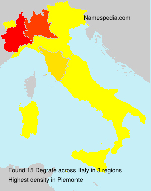 Surname Degrate in Italy Surname Degrate in Italy
